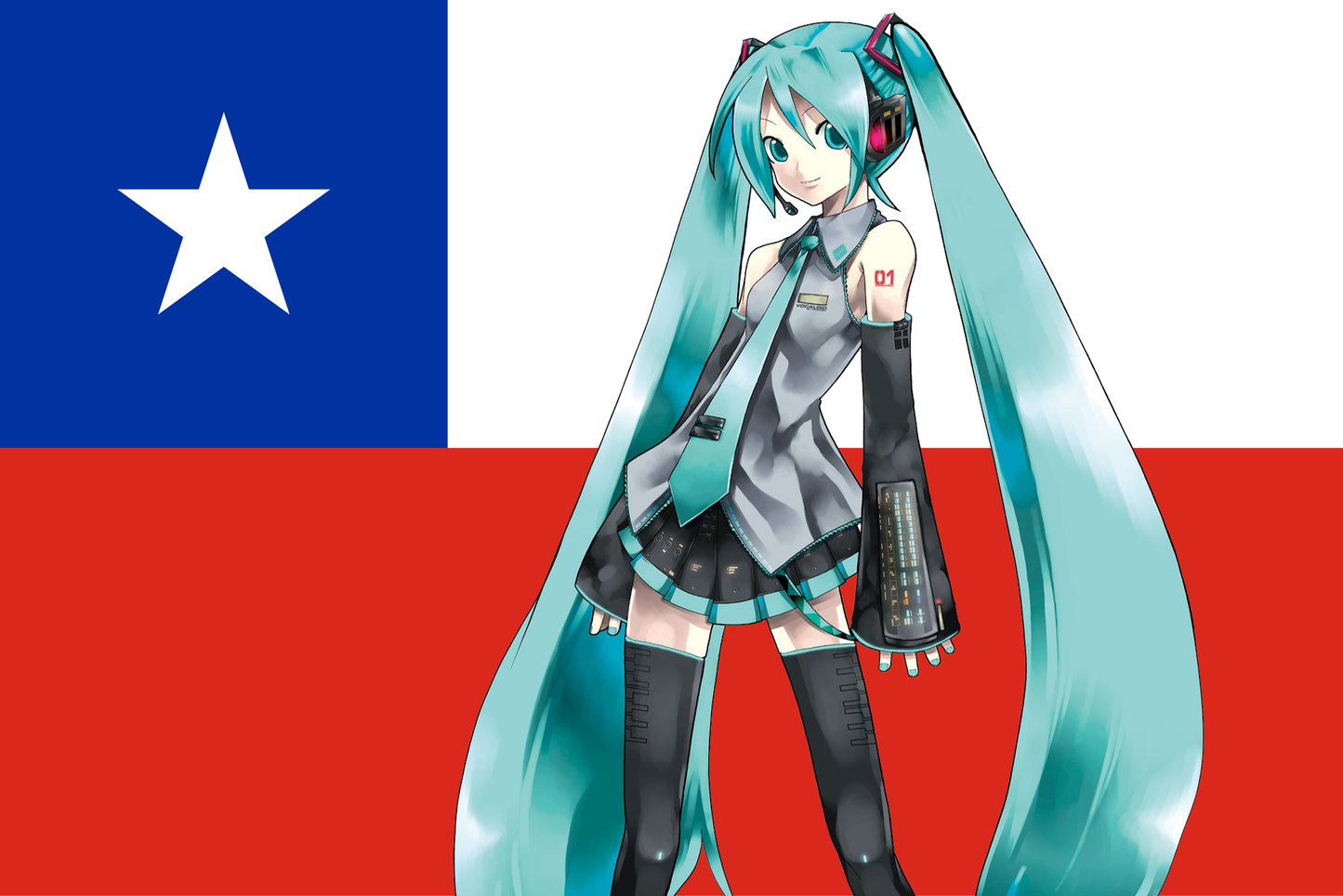 HATSUNE MIKU FLAG CHILE